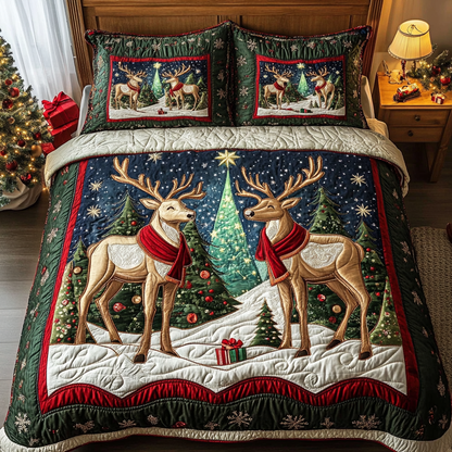 Snowy Sleigh Ride -Piece Quilted Bedding Set VTQ-Myprintsy
