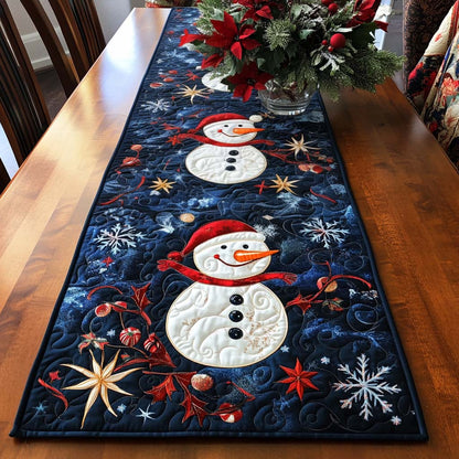 Snowy Smiles Quilted Table Runner VTQ-Myprintsy