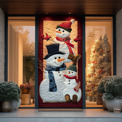 Snowy Smiles Trio Quilted Door Cover VTQ-Myprintsy