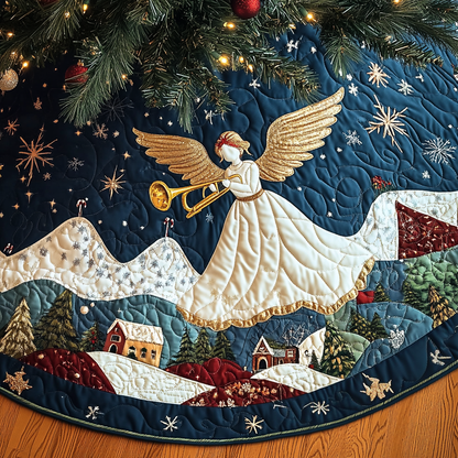 Snowy Song Christmas Quilted Tree Skirt VH-Myprintsy
