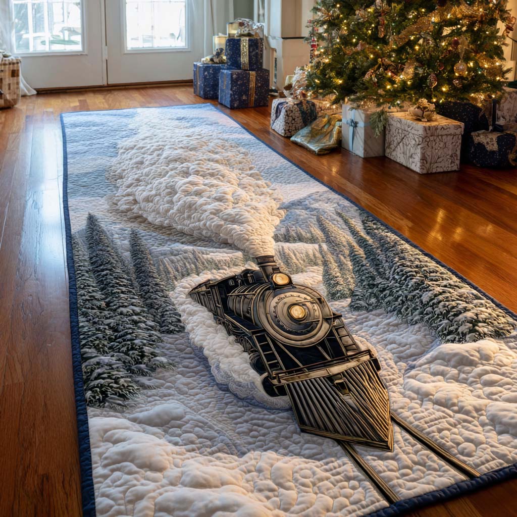 Snowy Train Voyage Runner Carpet VTQ-Myprintsy