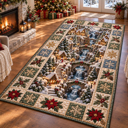 Snowy Village Passage Area Rug VTQ-Myprintsy