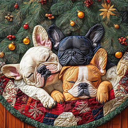 Snub Nose Delight Quilted Christmas Tree Skirt VTQ-Myprintsy