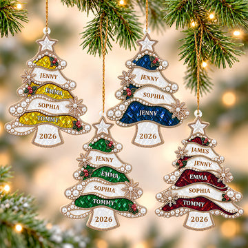 Sparkle Pearl Christmas Tree - Personalized 3D Acrylic Ornament