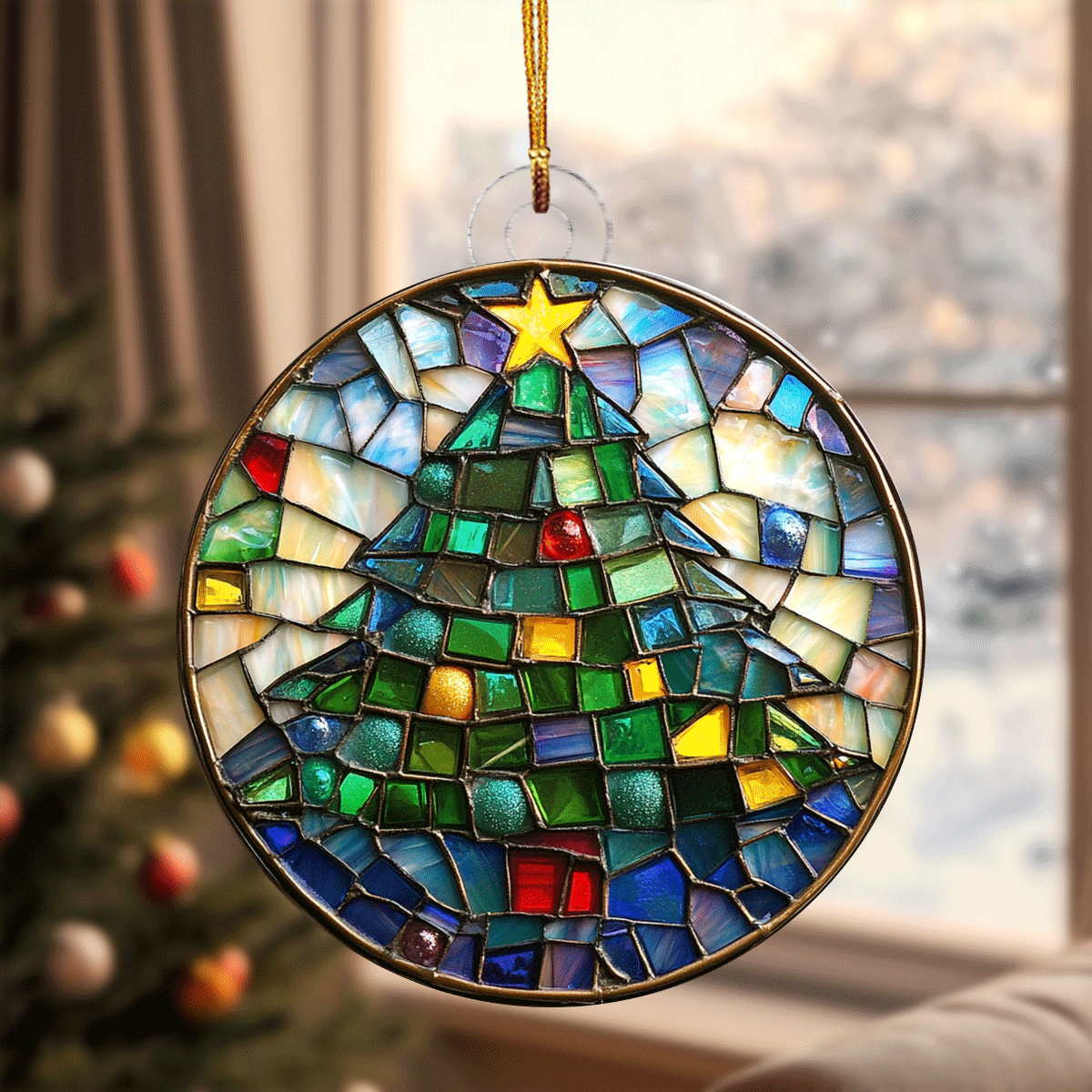 Sparkling Christmas Tree Mica Ornament VTQ-Myprintsy