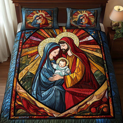 Star Of Bethlehem -Piece Quilted Bedding Set VTQ-Myprintsy