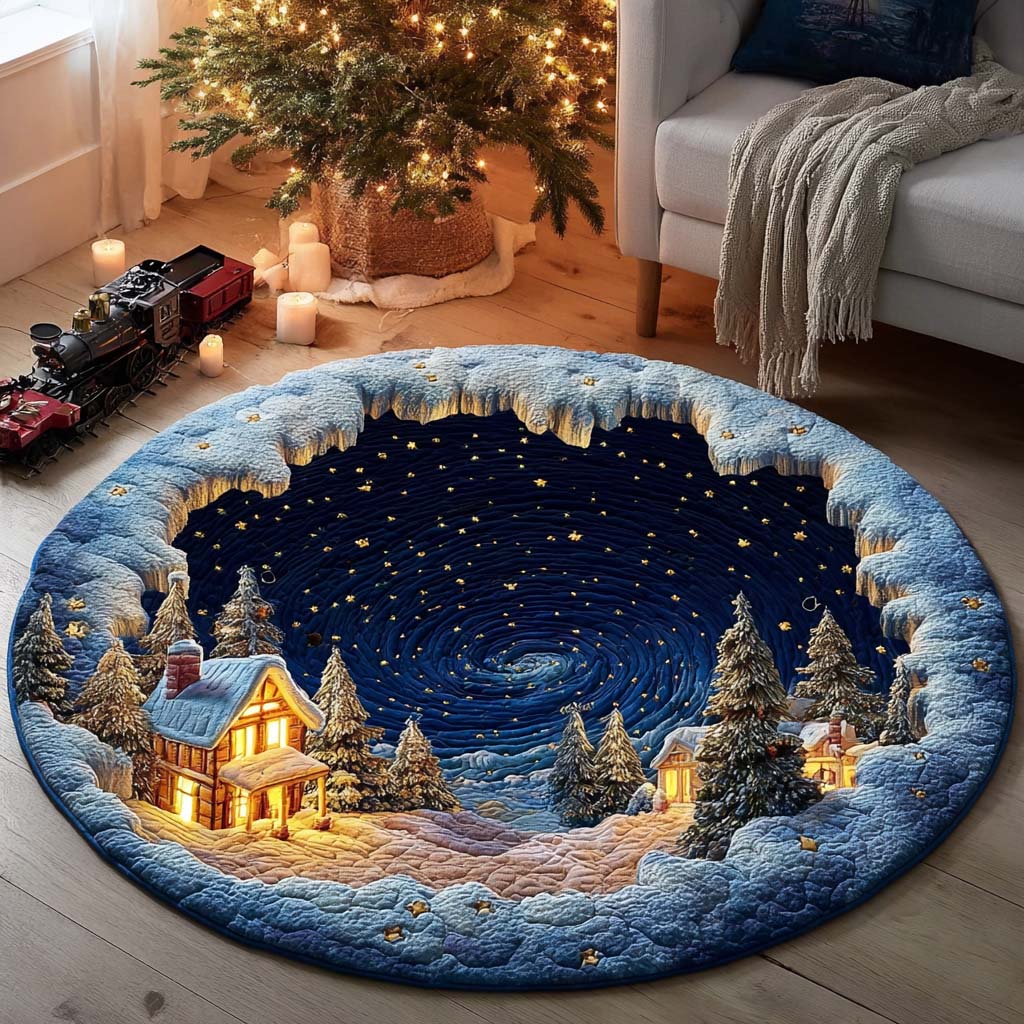 Star Tunnel Quilted Round Mat VTQ-Myprintsy