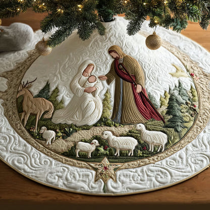 Star of Bethlehem Christmas Quilted Tree Skirt-Myprintsy