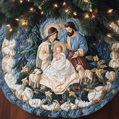 Star of Peace Quilted Christmas Tree Skirt VTQ-Myprintsy