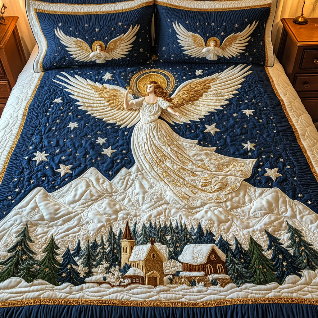 Starlight Angel -Piece Quilted Bedding Set VH VTQ-Myprintsy