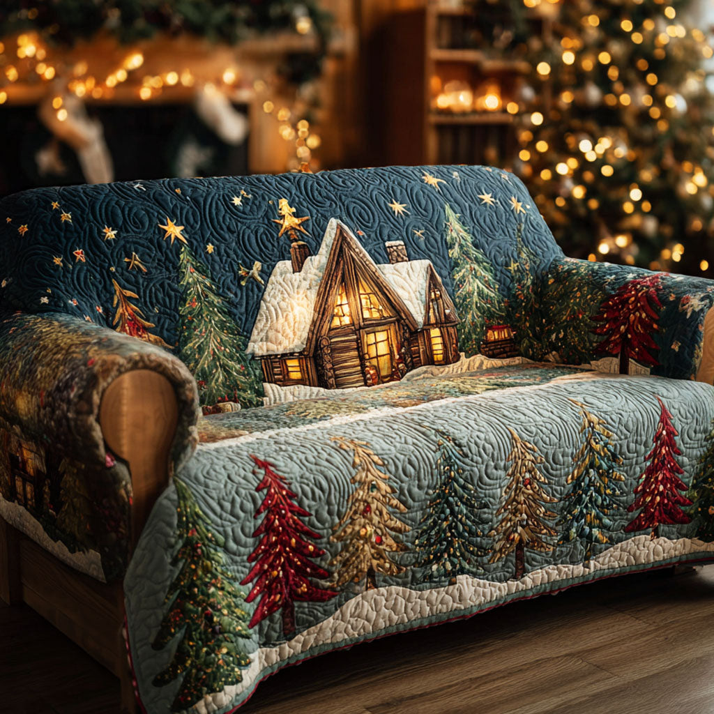 Starry Night Cabin Quilted Sofa Cover VTQ-Myprintsy