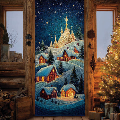 Starry Village Quilted Door Cover VTQ-Myprintsy