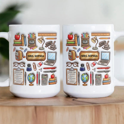 Start Every School Day With Your Own Teacher - Personalized Coffee Mug-Myprintsy