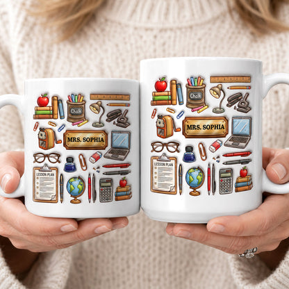 Start Every School Day With Your Own Teacher - Personalized Coffee Mug-Myprintsy