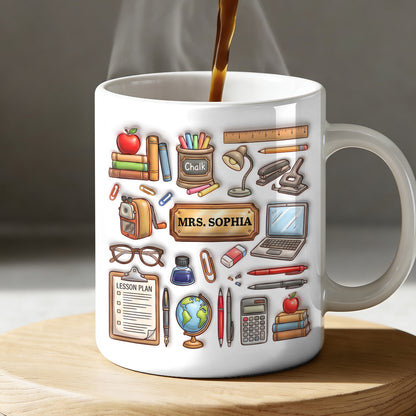 Start Every School Day With Your Own Teacher - Personalized Coffee Mug-Myprintsy