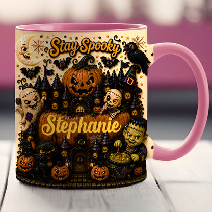 Stay Spooky - Personalized Accent Mug - Gift For Halloween-Myprintsy