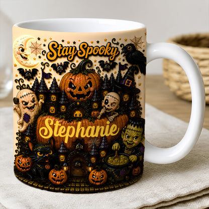Stay Spooky - Personalized Accent Mug - Gift For Halloween-Myprintsy