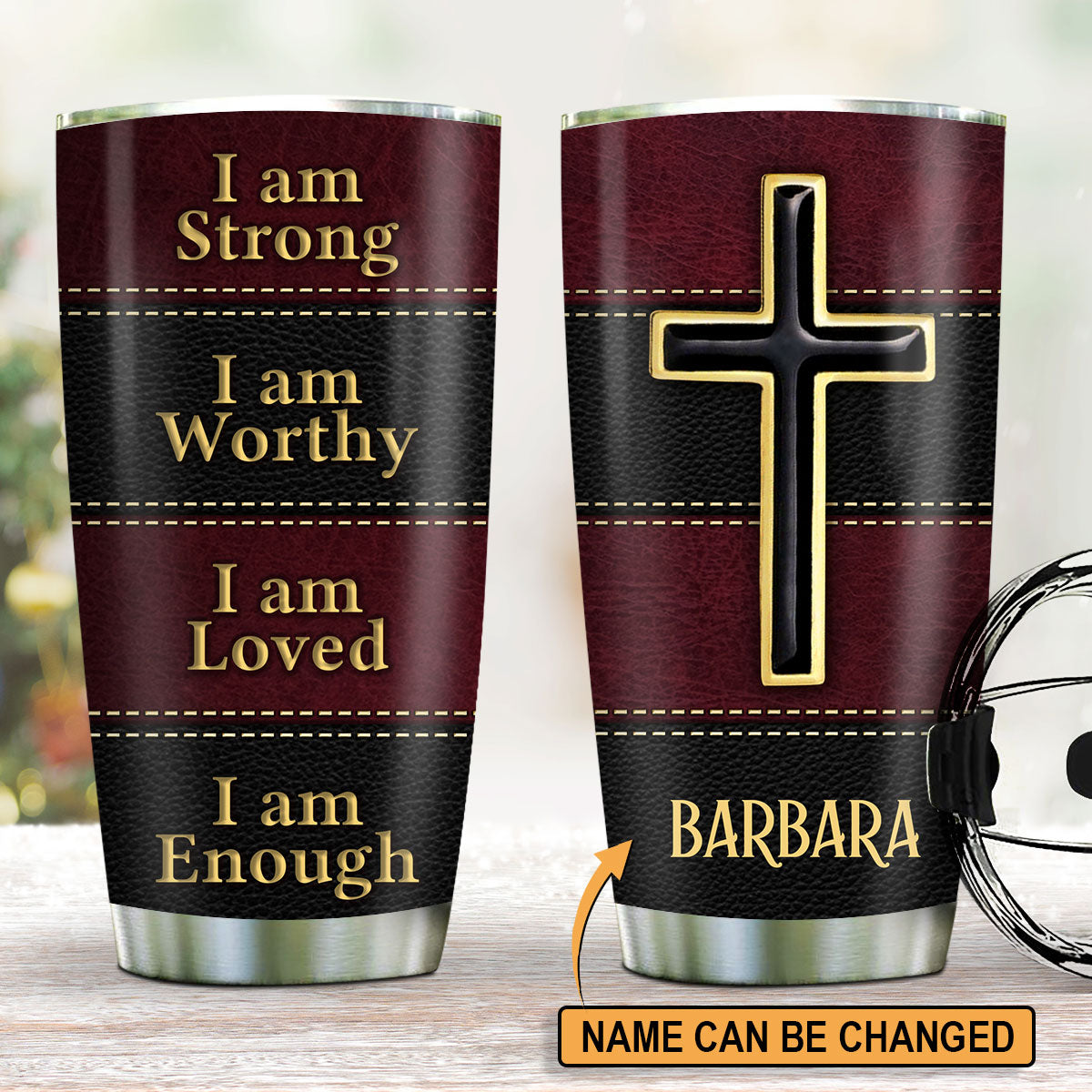 I Am Loved, I Am Enough - Personalized Stainless Steel Tumbler