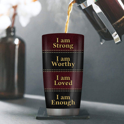 I Am Loved, I Am Enough - Personalized Stainless Steel Tumbler