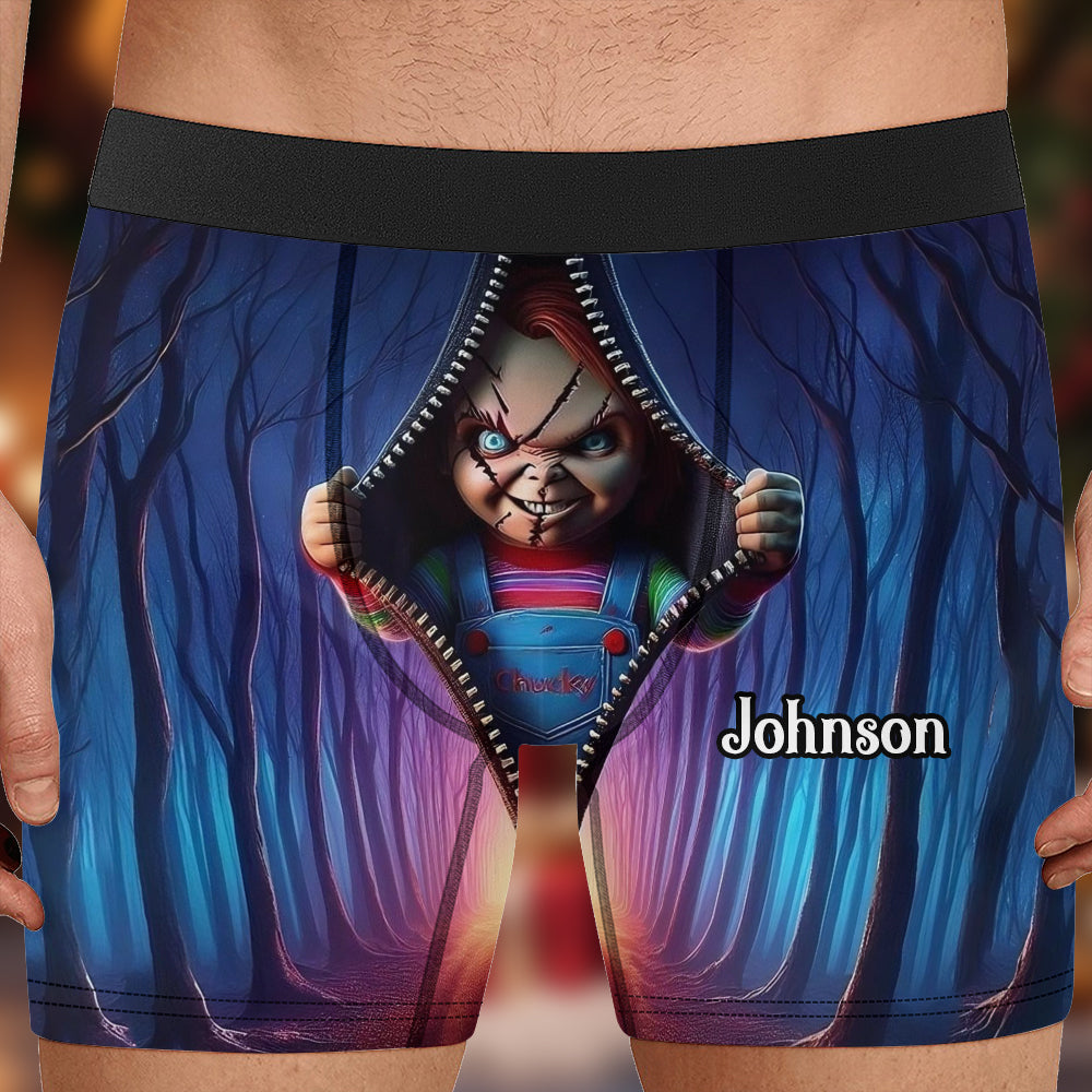 Horror Movie Graphic, Jack-O'-Lantern - Personalized Boxer