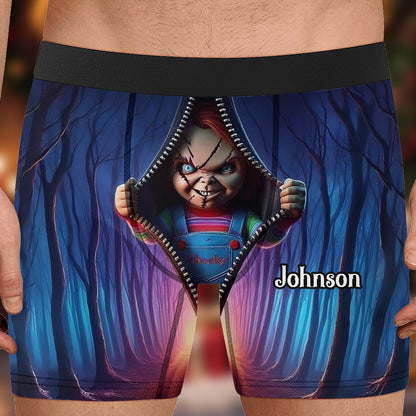Horror Movie Graphic, Jack-O'-Lantern - Personalized Boxer