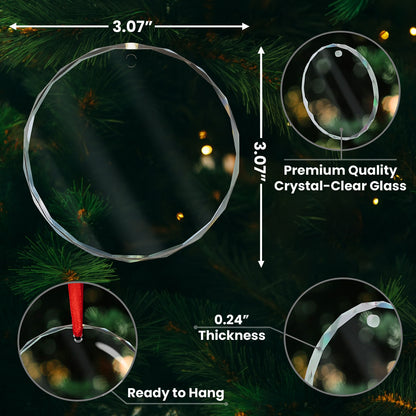 Cardinals appears when angels are near - Personalized Christmas Photo Circle Glass Ornament