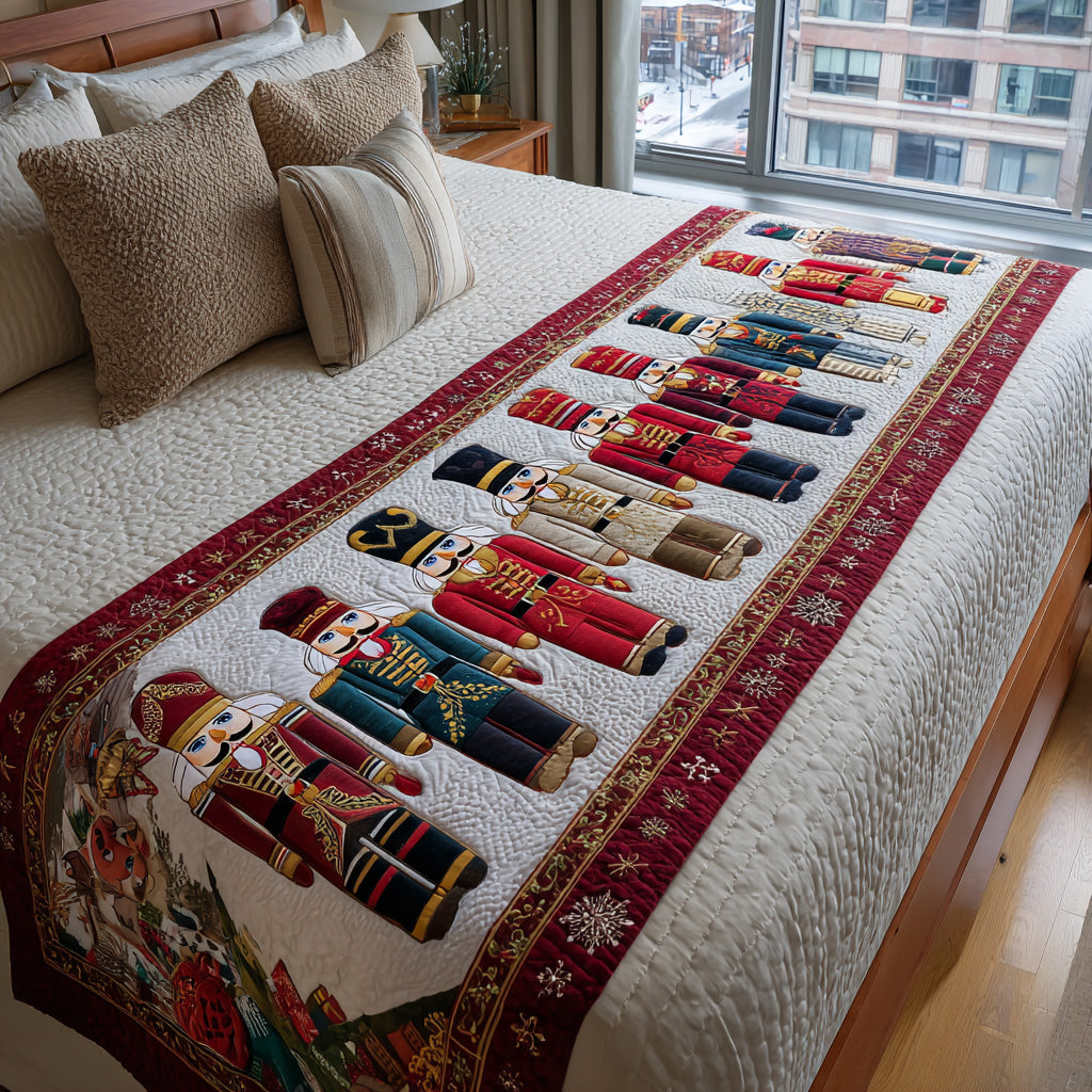 Sugarplum Guard Quilted Bed Runner VTQ-Myprintsy