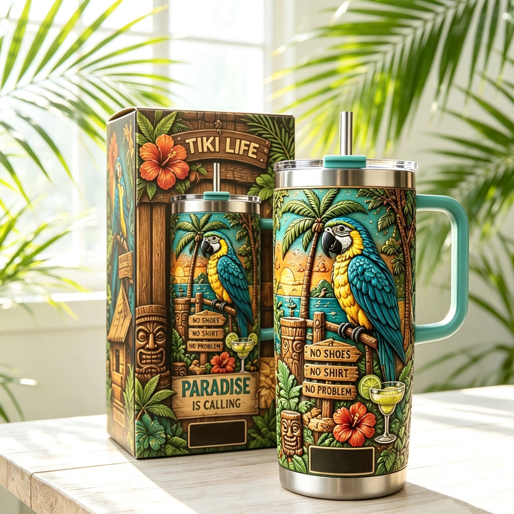 Summer Life - ersonalized Stainless Steel Travel Tumbler-Myprintsy