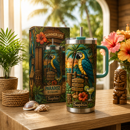 Summer Life - ersonalized Stainless Steel Travel Tumbler-Myprintsy