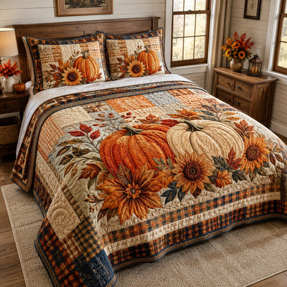 Sunflower Harvest -Piece Quilted Bedding Set VTQ-Myprintsy
