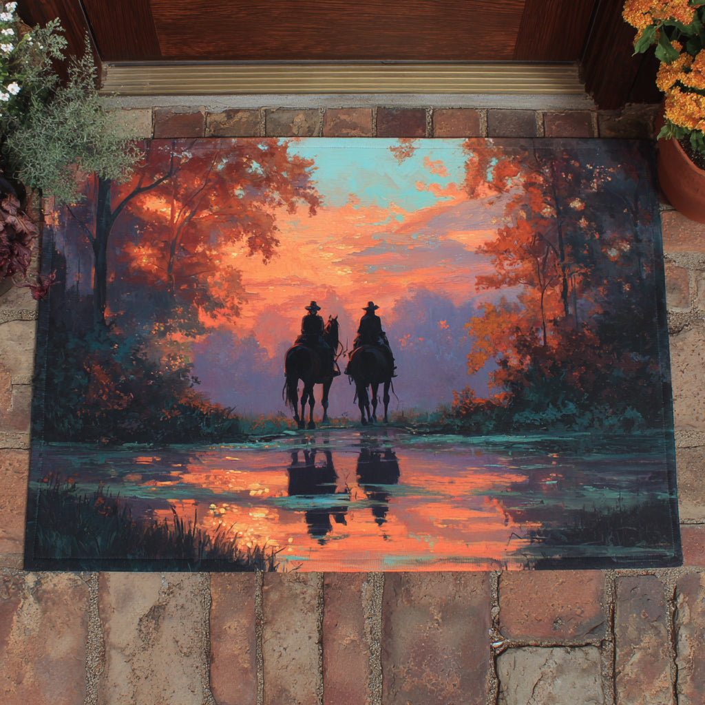 Sunset Fall Western Doormat VTQ-Myprintsy
