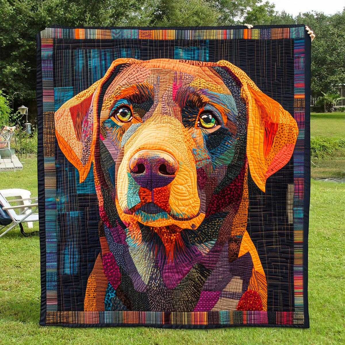 Sunshine Lab Quilted Blanket VTQ-Myprintsy