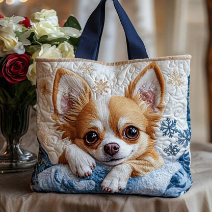 Sweet Chihuahua Quilted Tote Bag VTQ-Myprintsy