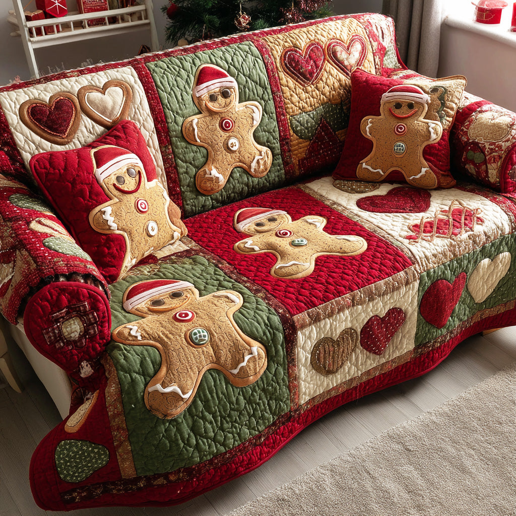 Sweet Ginger Quilted Sofa Cover VTQ-Myprintsy
