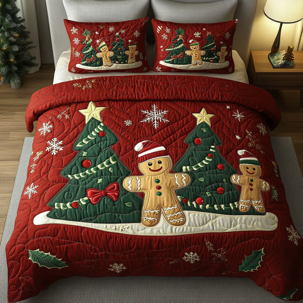 Sweet Holiday Magic -Piece Quilted Bedding Set VTQ-Myprintsy