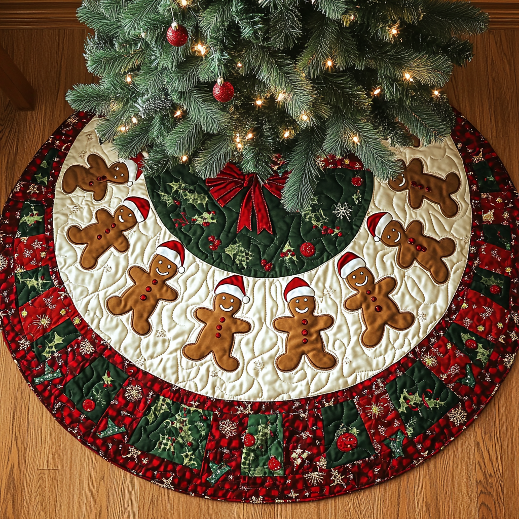 Sweet Holiday Treat Christmas Quilted Tree Skirt-Myprintsy