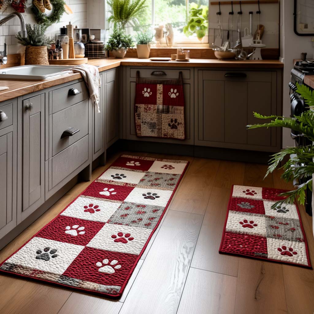 Sweet Paw Stroll Kitchen Area Rug VTQ-Myprintsy