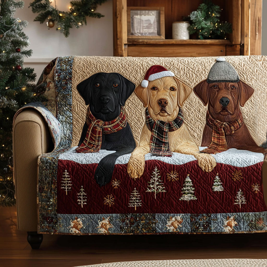Sweet Retriever Quilted Sofa Cover VTQ-Myprintsy