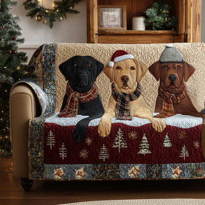 Sweet Retriever Quilted Sofa Cover VTQ-Myprintsy