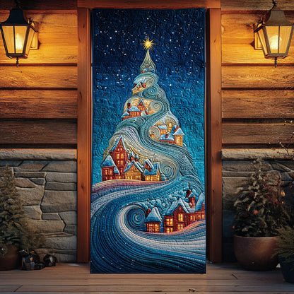 Swirl Village Tree Quilted Door Cover VTQ-Myprintsy
