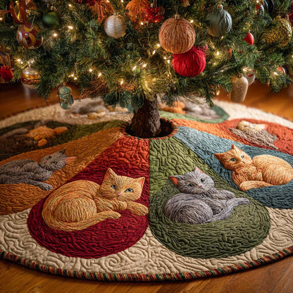 Tabby Dreams Quilted Tree Skirt-Myprintsy