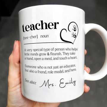 Teacher Definition, Personalized Custom Coffee Mug, Gift For Teachers-Myprintsy