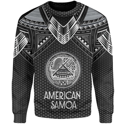 American Samoa Custom Personalised Sweatshirt Polynesian Tribal Tattoo