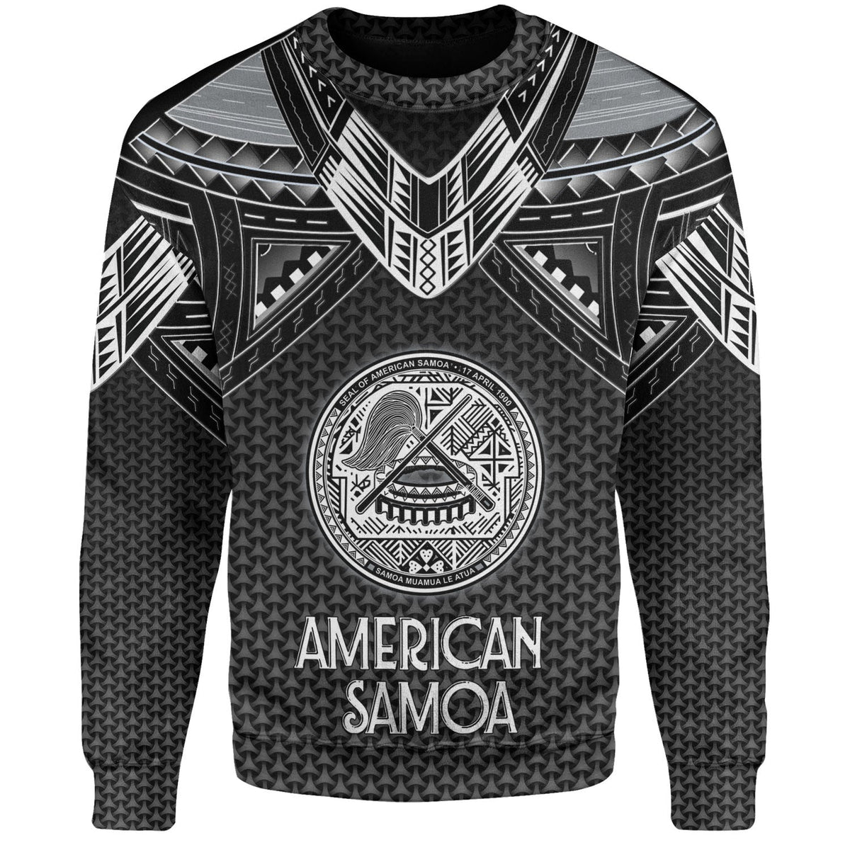 American Samoa Custom Personalised Sweatshirt Polynesian Tribal Tattoo