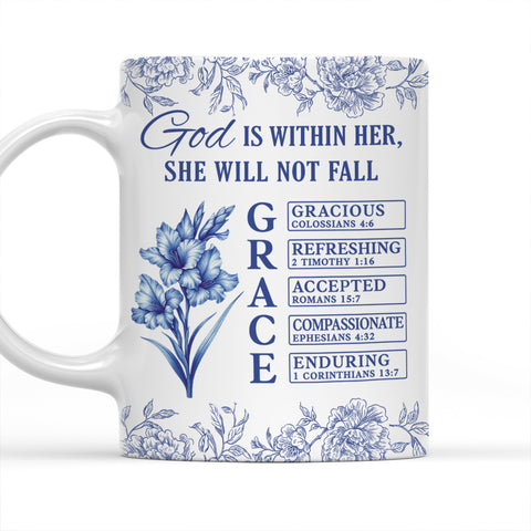 God Is Within Her She Will Not Fall - Personalized Coffee Mug