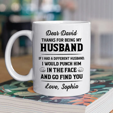 Thank You For Being My Husband - Personalized Coffee Mug-Myprintsy
