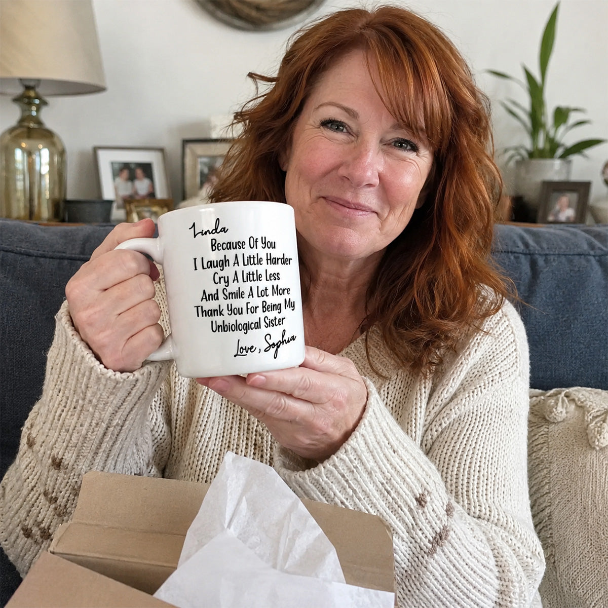 Thank You For Being My Unbiological Sister - Personalized Coffee Mug-Myprintsy
