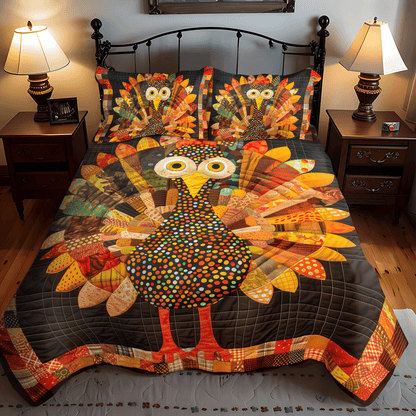 Thankful Turkey -Piece Quilted Bedding Set VTQ-Myprintsy