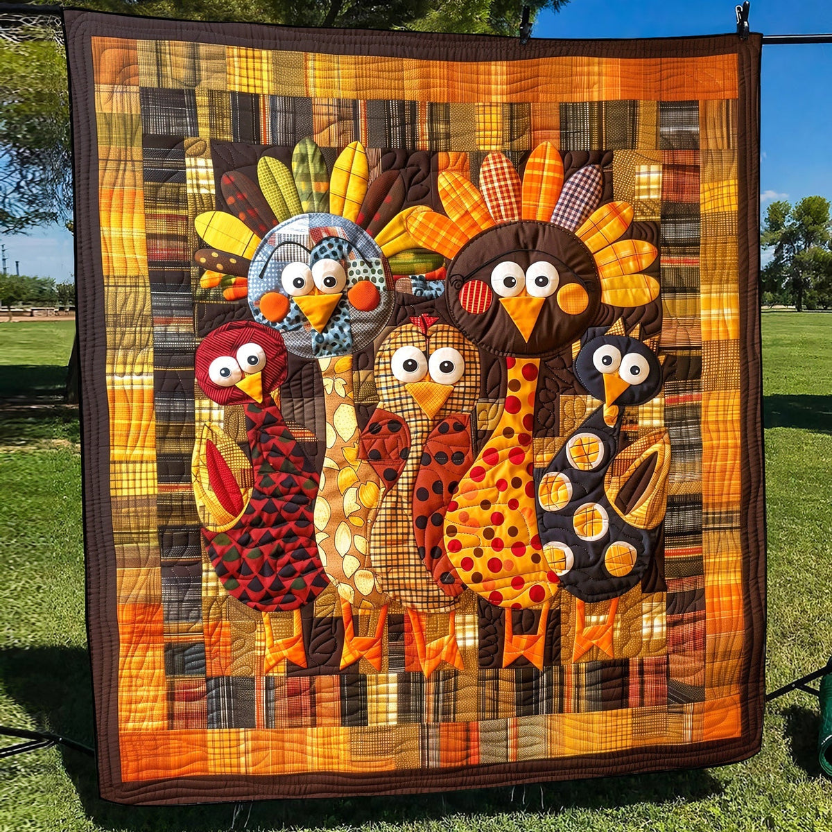 Thanksgiving Family Quilted Blanket VTQ-Myprintsy