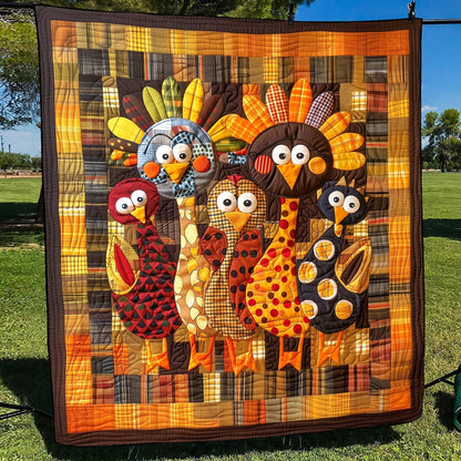 Thanksgiving Family Quilted Blanket VTQ-Myprintsy